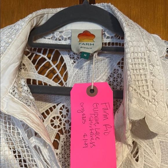 FARM Rio Guipure Lace Shirt Dress - Picture 6 of 6